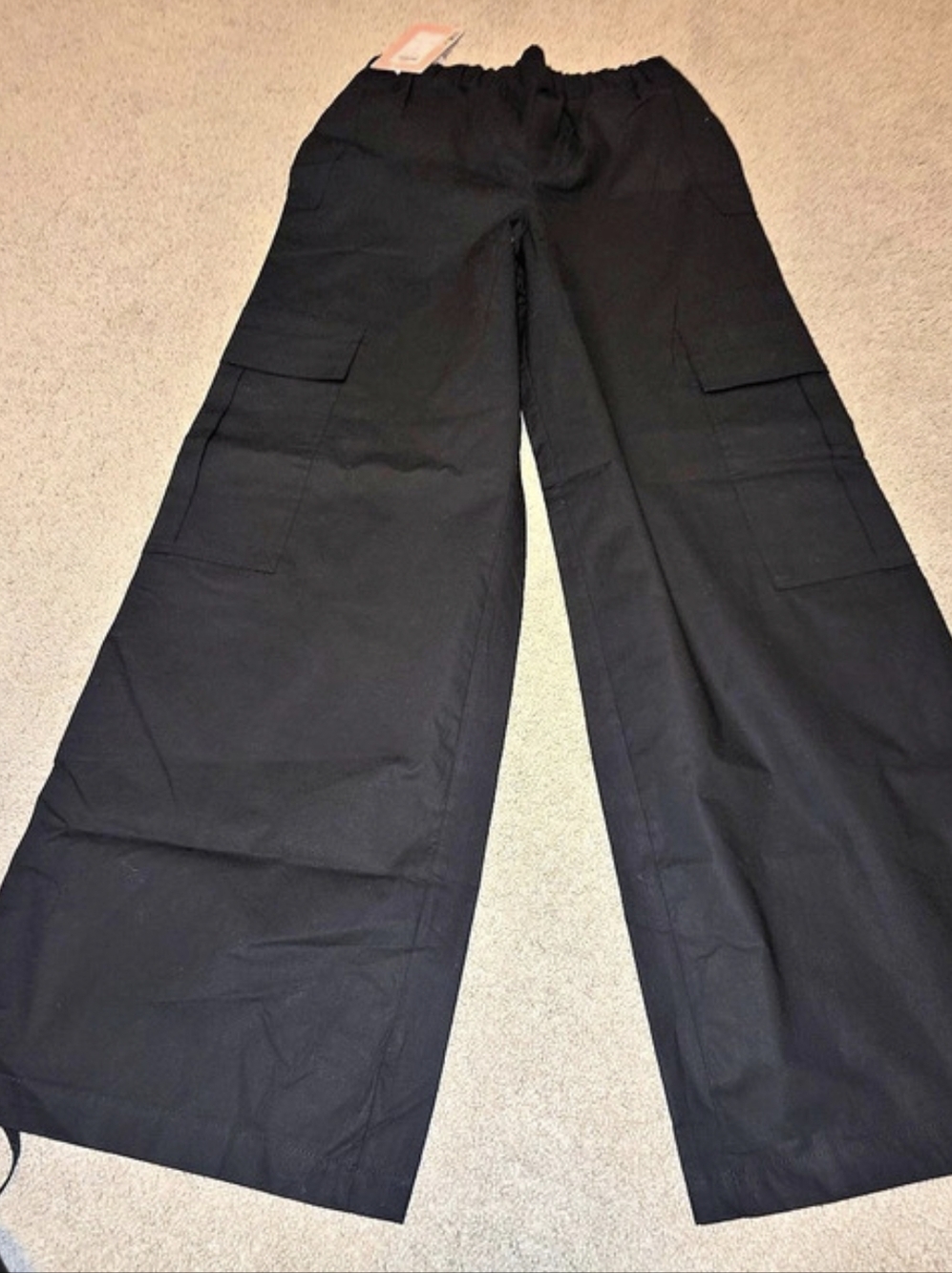 XXI Wide Leg Cargo Pants in Black Size XXL NWT